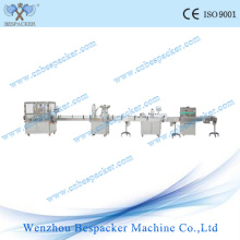 Automatic Paste Bottle Filling Capping and Labeling Machine